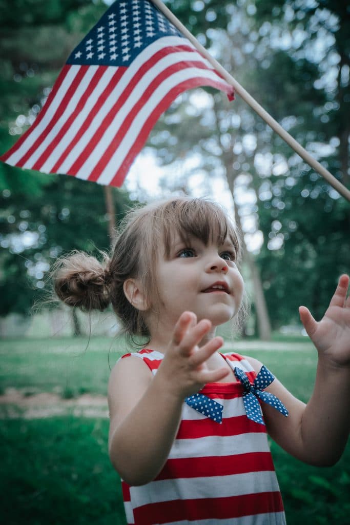 Children Portrait Girl Patriotic Dress American Flag - Spring Lake, NC
